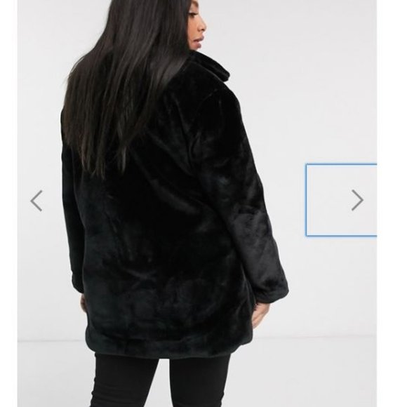 ASOS CURVE Brave Soul Plus tamsin faux fur jacket - Picture 2 of 7